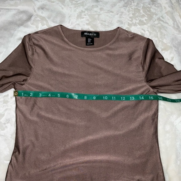 Bailey 44 Brown Long Sleeve Taupe Slimming Bodysuit Medium - Picture 5 of 5